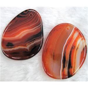 red agate pendant, freeform slice, approx 25-60mm