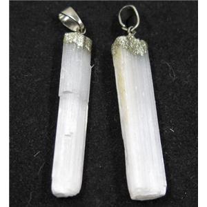 white Kyanite pendant, stick, approx 8-80mm