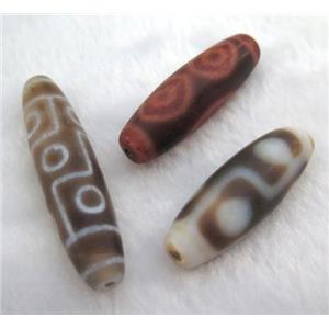 tibetan Dzi beads, barrel, mixed, approx 15-60mm