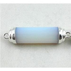 white opalite connector, stick, approx 10-40mm