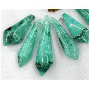 clear quartz pendant for necklace, jewelry sets, green dye, approx 20-60mm