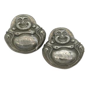 pyrite buddha pendant, approx 38-40mm
