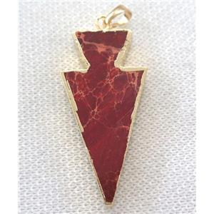 red Sea Sediment jasper pendant, arrowhead, approx 20-60mm