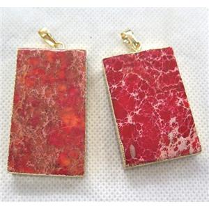 red Sea Sediment Jasper pendant, rectangle, approx 20-50mm
