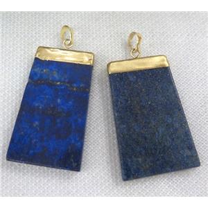lapis lazuli pendant, trapeziform, approx 20-50mm