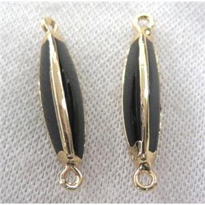 black onyx connector, approx 8x30mm