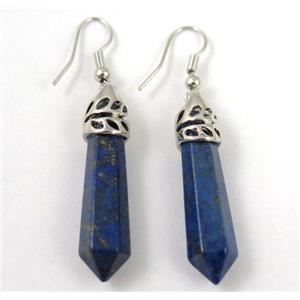 lapis lazuli stick earring, approx 10-35mm