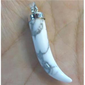 white turquoise horn pendant, approx 7-35mm