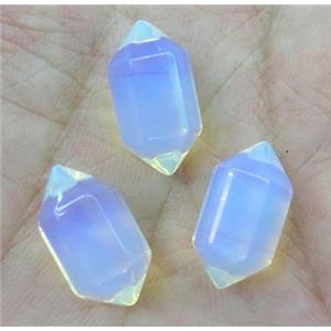 White Opalite Bullet Beads Undrilled Nohole, approx 8-16mm