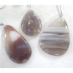 natural agate pendant, freeform, approx 15-45mm