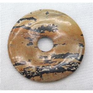 chohua jasper donut pendant, approx 45-50mm