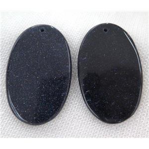 blue SandStone oval pendant, approx 30-60mm