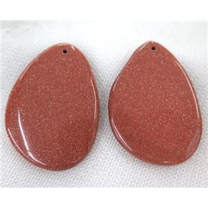 gold SandStone pendant, oval, approx 30-60mm
