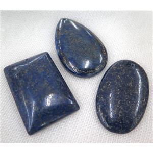 lapis lazuli pendant, mixed shape, approx 30-60mm