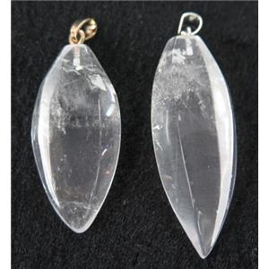 clear quartz pendant, approx 15-40mm