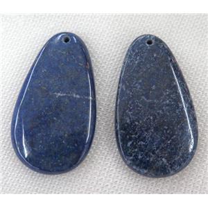 lapis lazuli pendant, teardrop, blue, approx 30-60mm