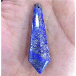 blue lapis lazuli pendulum pendant, faceted, approx 15-50mm