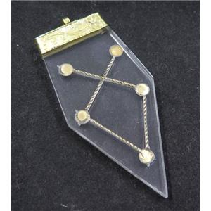 resin acrylic pendant, arrowhead, approx 35-75mm