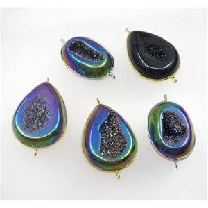 mix druzy agate geode connector, approx 25-40mm