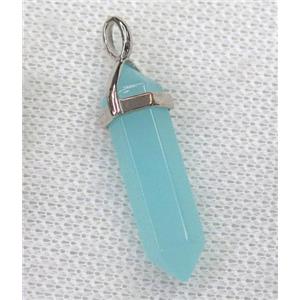 blue crystal quartz pendant, dye, approx 10-30mm