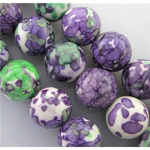 rainforest stone beads, deep-lavender, stability, round, 16mm dia, approx 25pcs per st