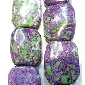 Rain colored stone bead, stability, 10x25mm, approx 16pcs per st