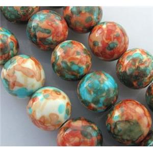 rainforest stone bead, stability, round, 18mm dia, approx 22pcs per st