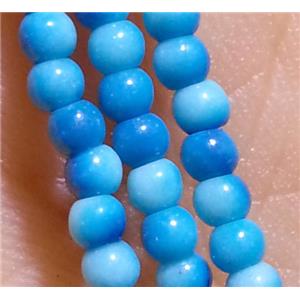 blue Rainforest Jasper beads, round, stability, approx 2mm dia, 15.5 inches