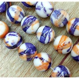Rainforest jasper beads, round, stability, purple, 8mm dia, approx 50pcs per st