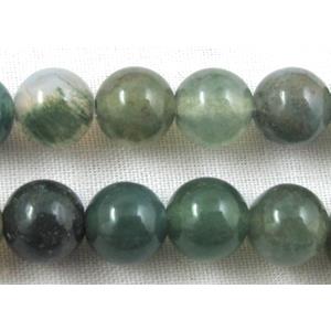 round Moss Agate Bead, 6mm dia, approx 67pcs per st.