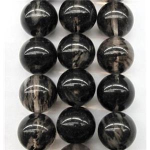 round black watermelon quartz beads, approx 8mm dia,48pcs per st