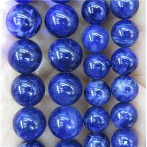 round Lapis Lazuli beads, blue, approx 8mm dia
