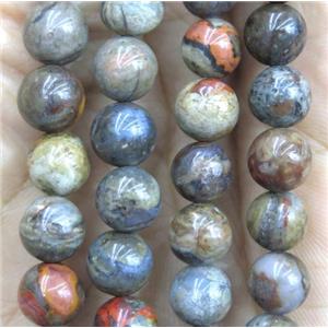 Morocco Red Lace Agate Beads, round, multicolor, approx 10mm dia