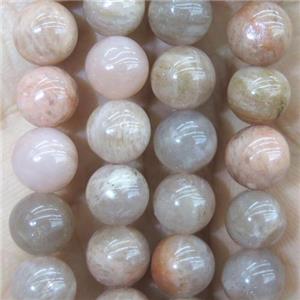 MoonStone round Bead, pink, approx 8mm dia