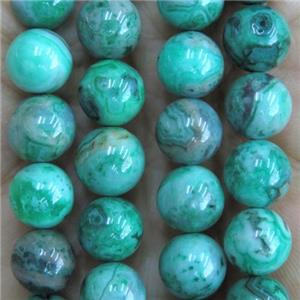 round green Crazy Agate Beads, dye, approx 8mm dia