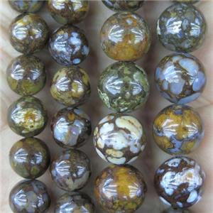 Fire Lace Opal Stone Beads, round, multi-color, approx 8mm dia