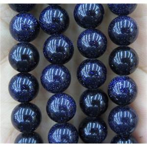 blue sandStone beads, round, approx 8mm dia