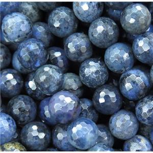 blue Dumortierite Beads, faceted round, approx 6mm dia