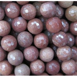 pink Chalcedony Beads, faceted round, approx 8mm dia