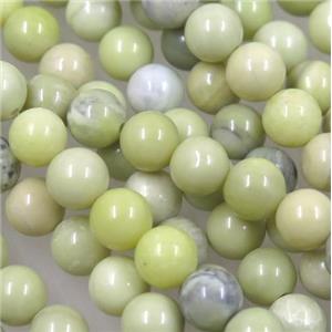Australian Butter Jasper Beads Olive Smooth Round, approx 10mm dia