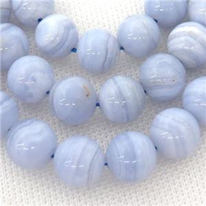round Blue Lace Agate beads, approx 6mm dia