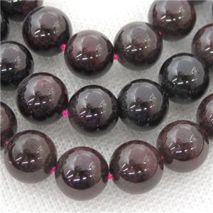 round Garnet beads, dark red, approx 8mm dia