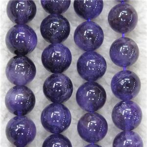round purple Amethyst beads, approx 10mm dia