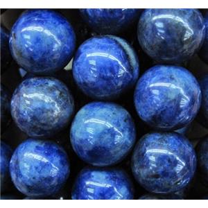 brazilian sodalite beads, round, blue, 10mm dia, approx 38pcs per st