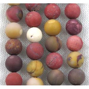 round matte Mookaite beads, approx 8mm dia