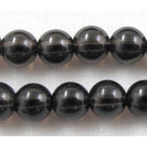 Smoky Quartz beads, Round, 6mm dia, approx 67pcs per st.