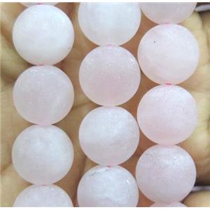 round matte Rose Quartz Beads, approx 12mm dia