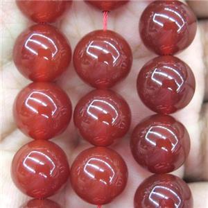Red Agate Carnelian Beads Smooth Round, approx 6mm dia