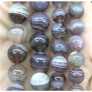 natural round Botswana Agate beads, gray, approx 6mm dia