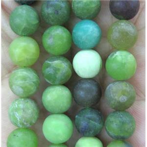 matte round Australian Chrysoprase Beads, green, approx 12mm dia